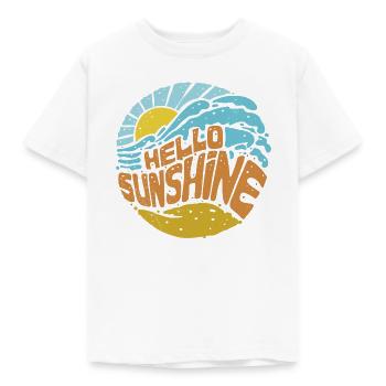 Hello Sunshine Waves Sunshine - Kids' T-Shirt - white - Front - AI Model Kid Male (0cm)