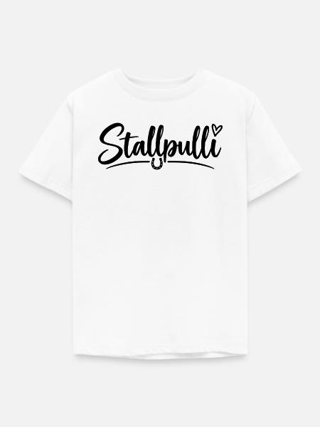 Stallpulli - Pferd - Reiterin - Stall - Pullover - Kinder T-Shirt - Weiß