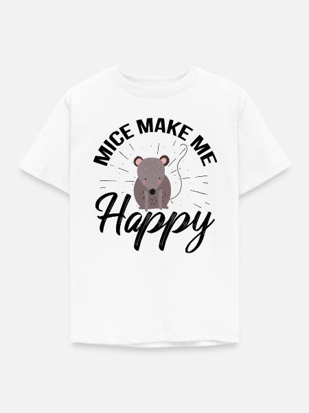 Maus - Kinder T-Shirt - Weiß