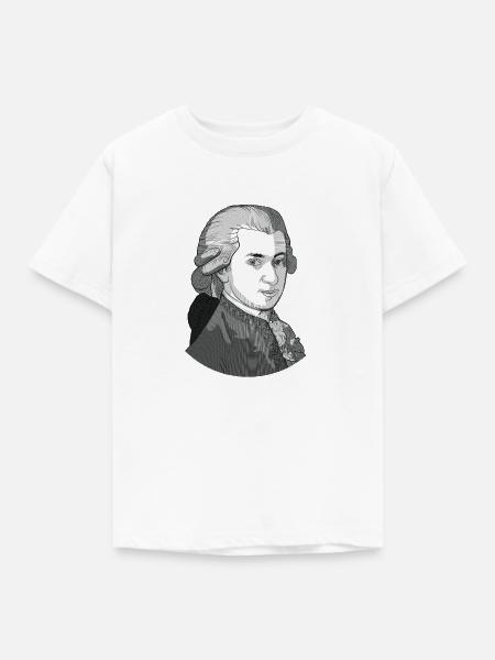 Wolfgang Amadeus Mozart - Kinder T-Shirt - Weiß