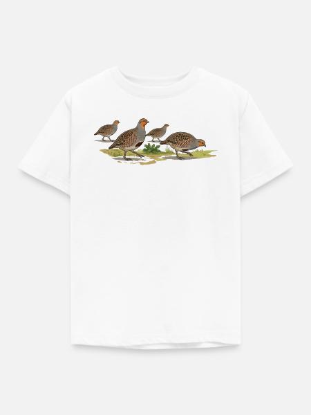 Rebhühner - Kinder T-Shirt - Weiß