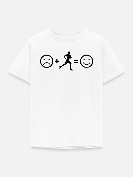 Geschenkidee für einen Running mit Running - Kinder T-Shirt - Weiß