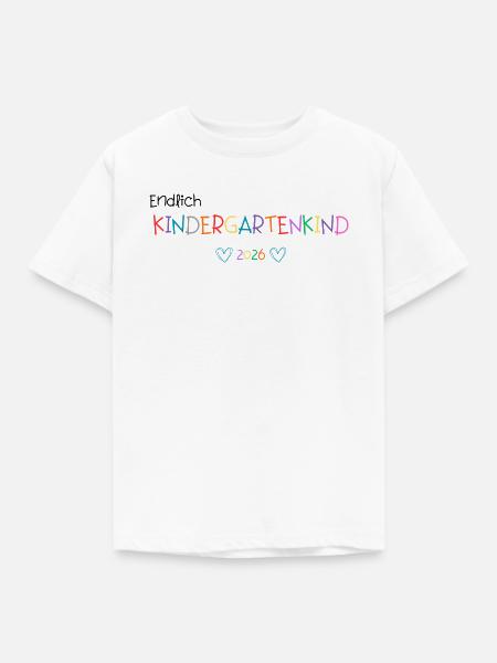 KINDERGARTENKIND 2026 - Kinder T-Shirt - Weiß