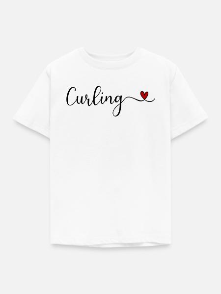 Curling - Kinder T-Shirt - Weiß