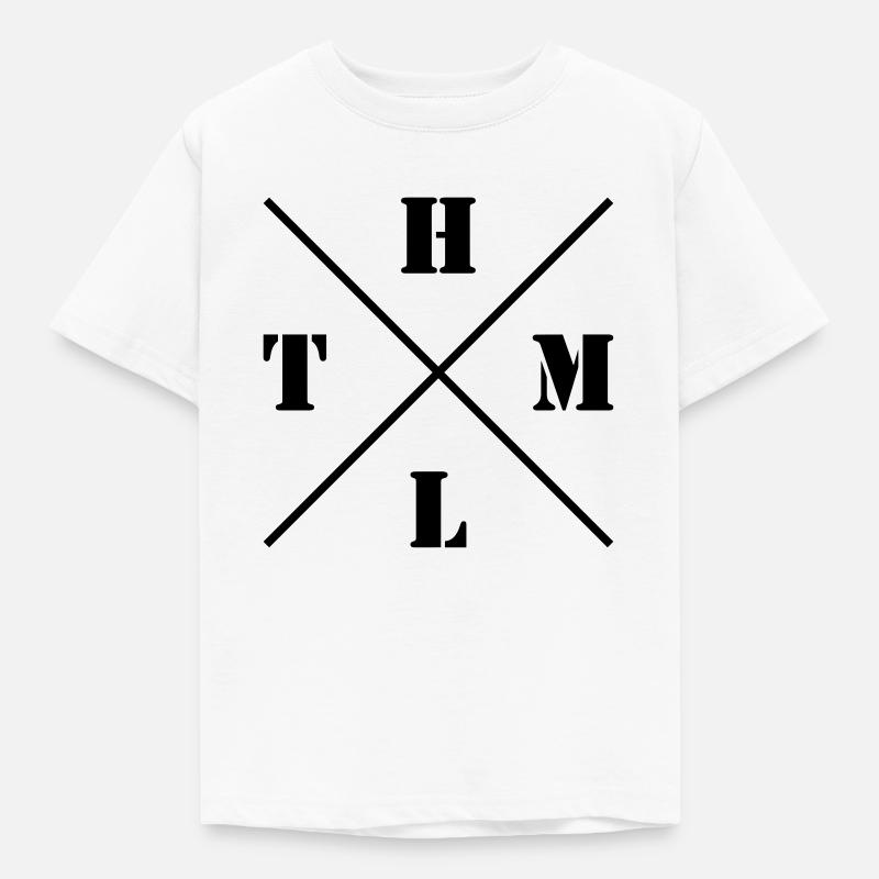 HTML Logo - Kids' T-Shirt - white