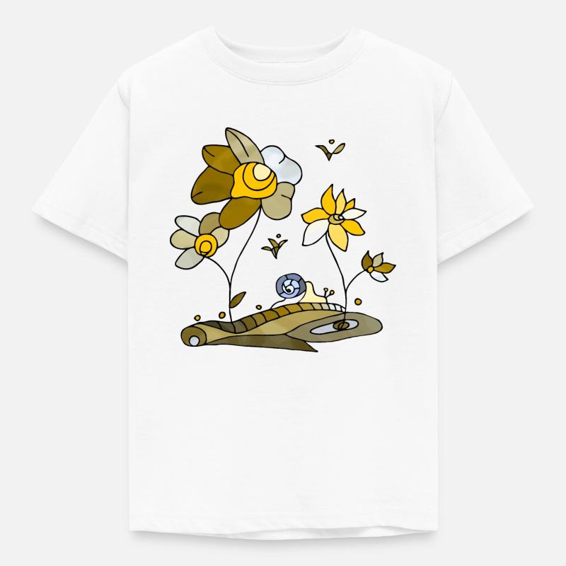 Blumen - Kinder T-Shirt - Weiß