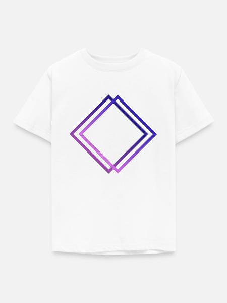 Logo lila ohne Text - Kinder T-Shirt - Weiß
