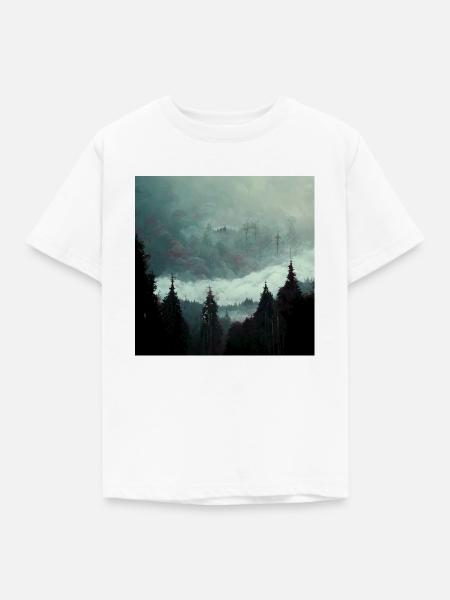 Dunkler Wald - Kinder T-Shirt - Weiß
