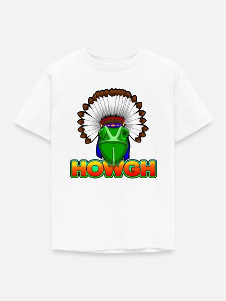 Kamäleon Häuptling - Kinder T-Shirt - Weiß