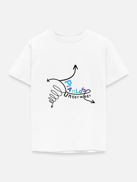 Planlos unterwegs - Kinder T-Shirt - Weiß
