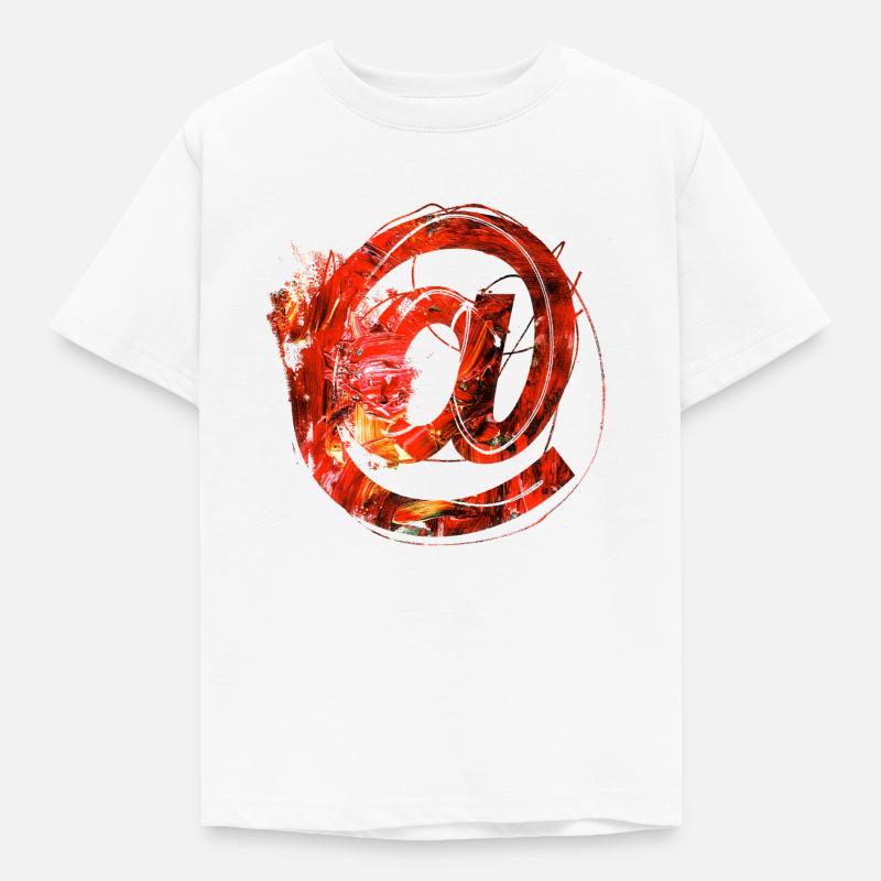 internet email www divertente meme grunge tech leters - Maglietta per bambini - bianco