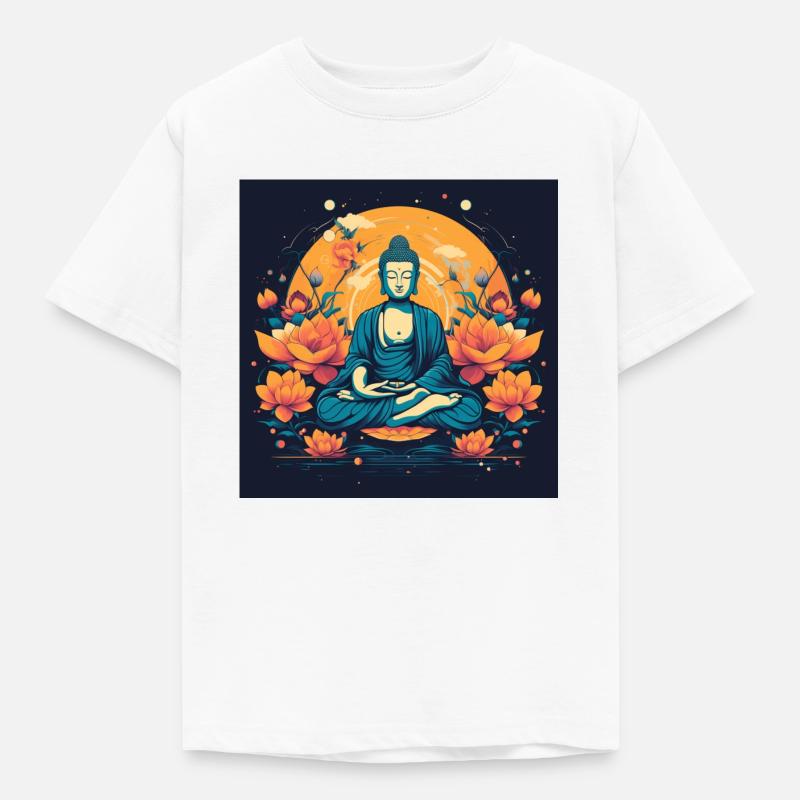 Buddha Artwork - Kinder T-Shirt - Weiß