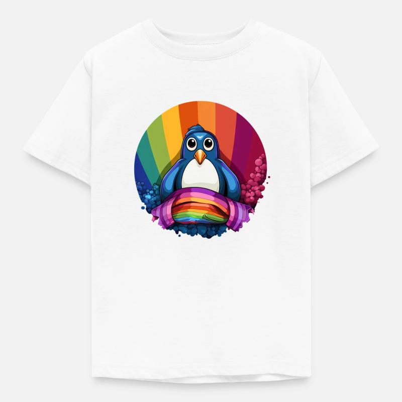Pinguin Pride: Ein Zeichen der Vielfalt - Kinder T-Shirt - Weiß