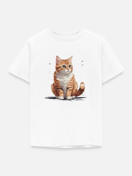 süße rote mieze - Kinder T-Shirt - Weiß
