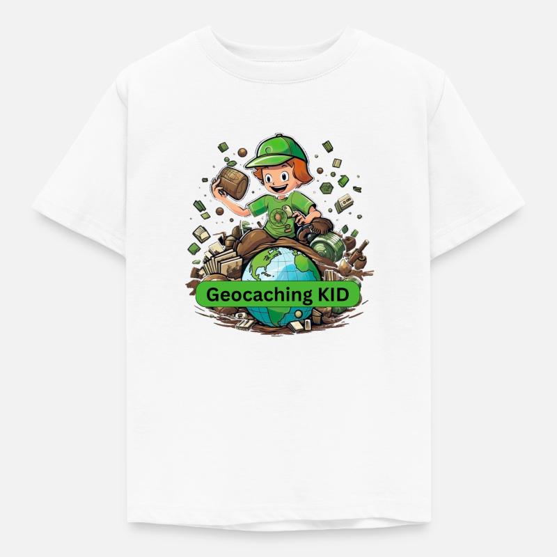Geocaching KID - Kinder T-Shirt - Weiß