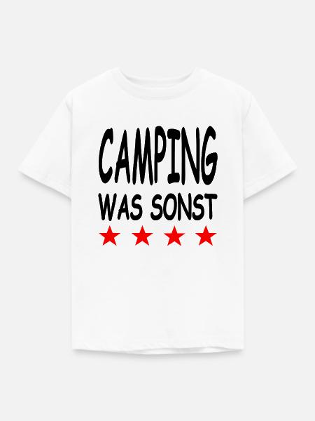 Camping - Kinder T-Shirt - Weiß