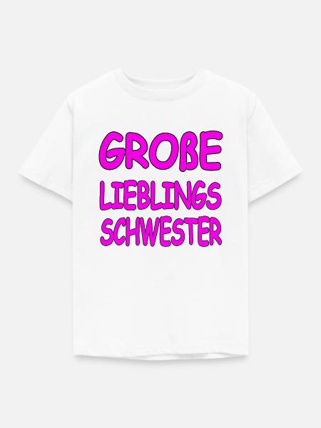 Schwester - Kinder T-Shirt - Weiß