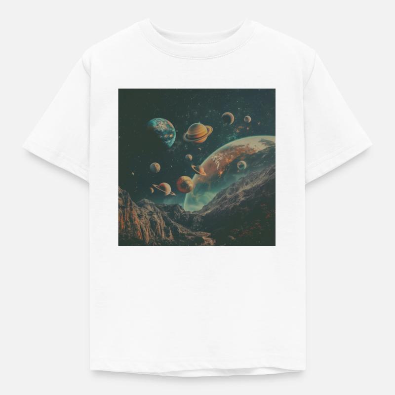 Sonnensystem - Kinder T-Shirt - Weiß