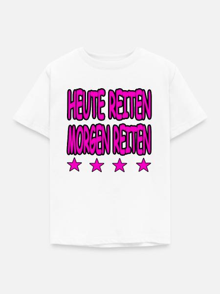 Reiten - Kinder T-Shirt - Weiß