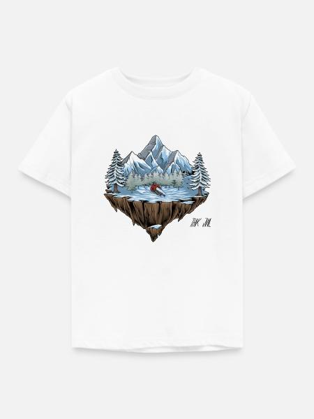 Ski Mountain - Kinder T-Shirt - Weiß