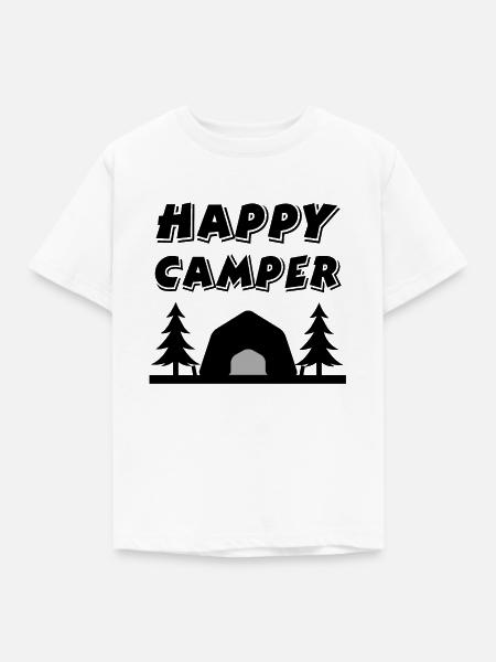 Camping - Kinder T-Shirt - Weiß