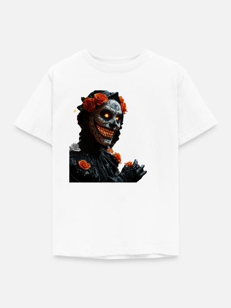 Halloween-Menion mit funkelnden Lichtern - Kinder T-Shirt - Weiß