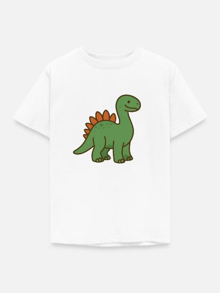 Dino - Kinder T-Shirt - Weiß