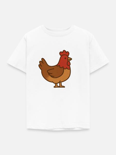 Huhn - Kinder T-Shirt - Weiß