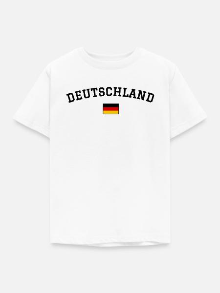 Deutschland Flaggenminimal - Kinder T-Shirt - Weiß