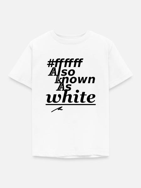#ffffff, auch bekannt als weiß - Kinder T-Shirt - Weiß