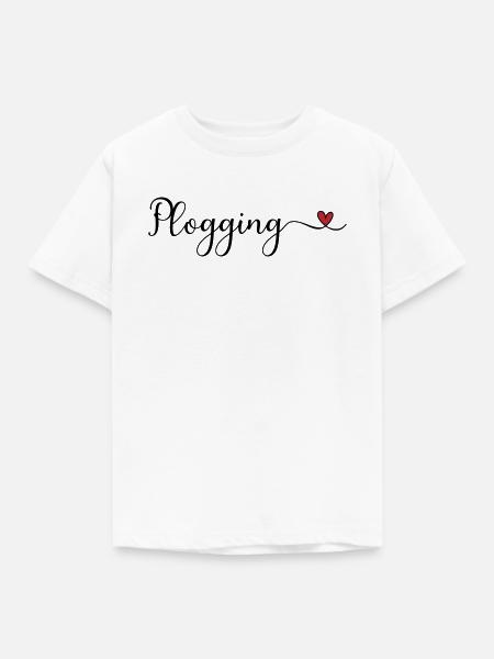 Plogging - Kinder T-Shirt - Weiß