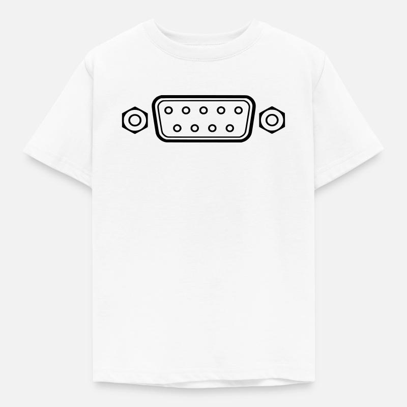 DB 9 Connector, serial connector - Kinder T-Shirt - Weiß