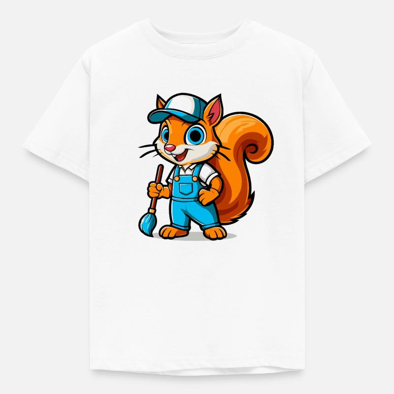 Eichhoernchen Painter - Kids' T-Shirt - white