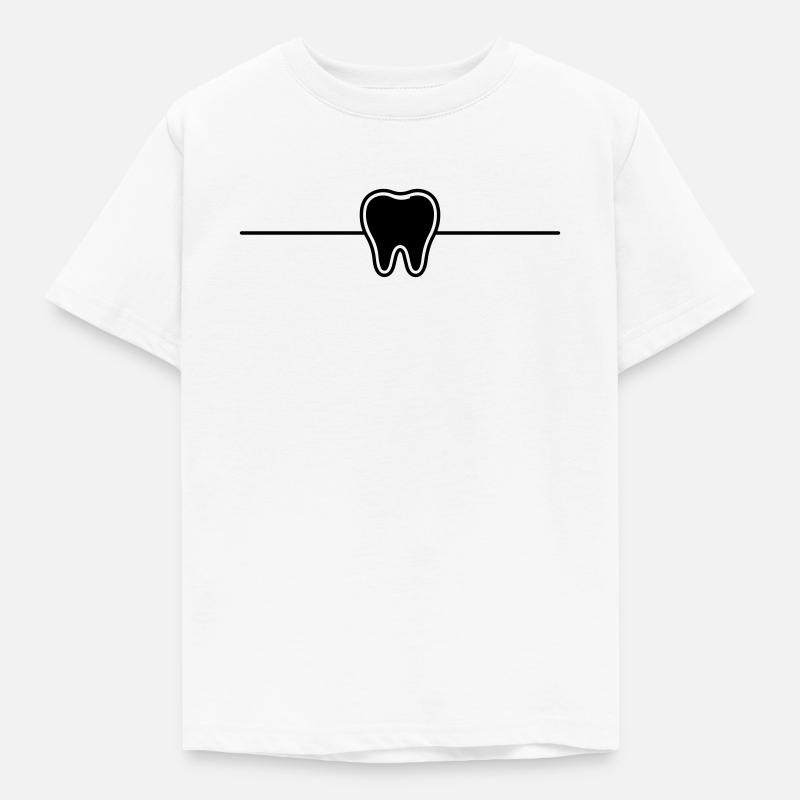 Zahn Symbol Element - Kinder T-Shirt - Weiß