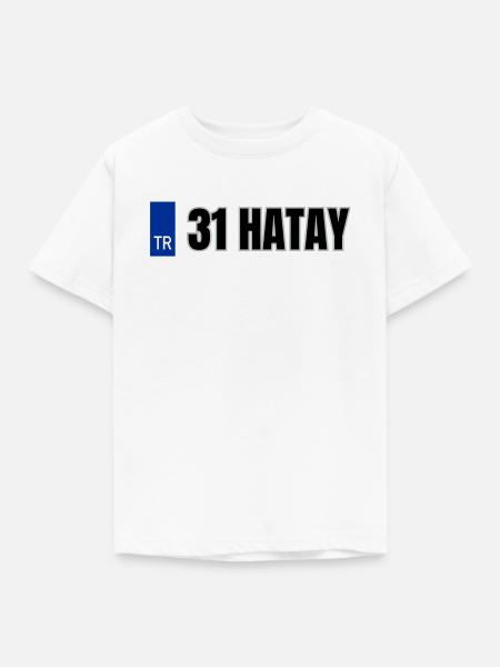 31 Hatay Kennzeichen | Türkisches Kennzeichen - Kinder T-Shirt - Weiß