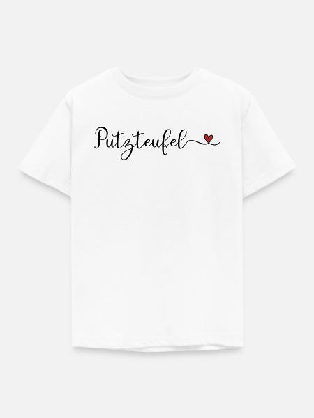 Putzteufel - Kinder T-Shirt - Weiß