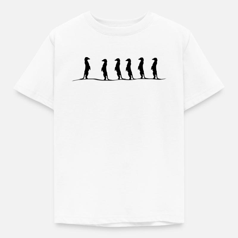 Erdmaennchen Gruppe - Kinder T-Shirt - Weiß