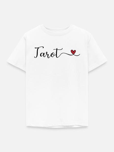Tarot Schrift mit Herz - Kinder T-Shirt - Weiß