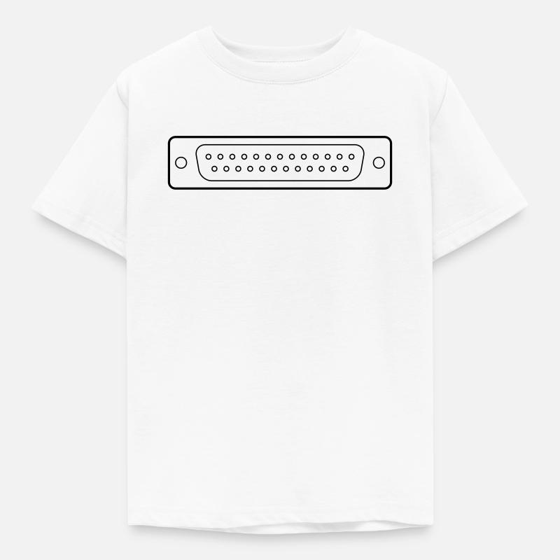 DB 25 Connector Parallel, Printer - Kids' T-Shirt - white