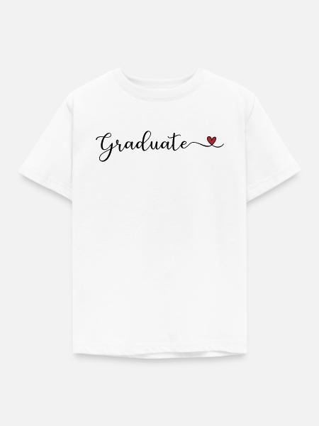 Herzdesign für Graduiertenherz - Kinder T-Shirt - Weiß
