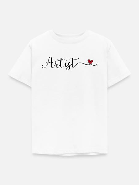 Künstler mit Herz - Kinder T-Shirt - Weiß