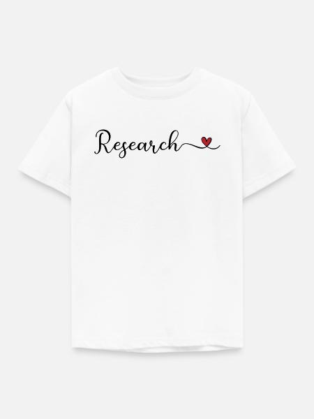 Forschungsherztypografie - Kinder T-Shirt - Weiß