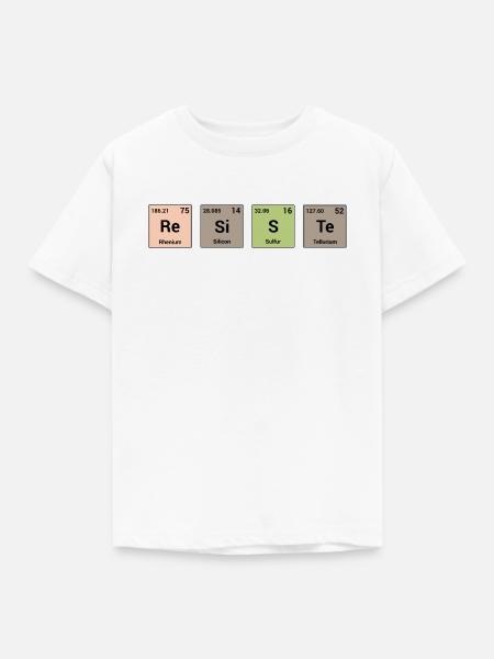 Widersteht in periodischen Elementen - Kinder T-Shirt - Weiß