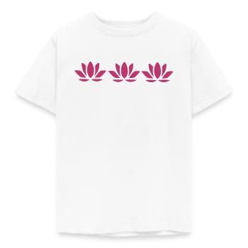 Fleur de lotus Fleur de lotus Fleur de lotus Fleur de violette Fleur de yoga - T-shirt Enfant - blanc - Devant - AI Model Kid Male (0cm)