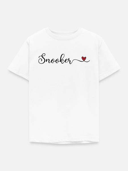 Snookerherz - Kinder T-Shirt - Weiß