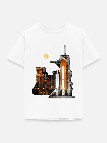 Rakete - Kinder T-Shirt - Weiß