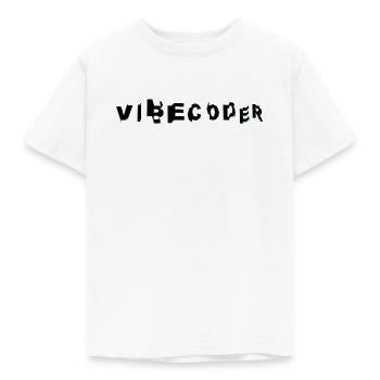 VibeCoder Glitch Neon - Kinder T-Shirt - Weiß - Vorne - AI Model Kid Male (0cm)