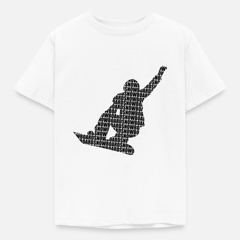 Snowboard - Kinder T-Shirt - Weiß