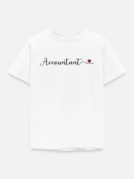 Buchhalter mit Herz - Kinder T-Shirt - Weiß
