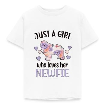 Neufundländer Mädchen Neufundländer Hunde-Mama - Kinder T-Shirt - Weiß - Vorne - AI Model Kid Male (0cm)